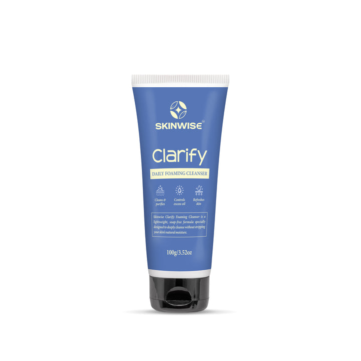 Skinwise Clarify Daily Foaming Cleanser for oily skin, purifies and refreshes without stripping moisture