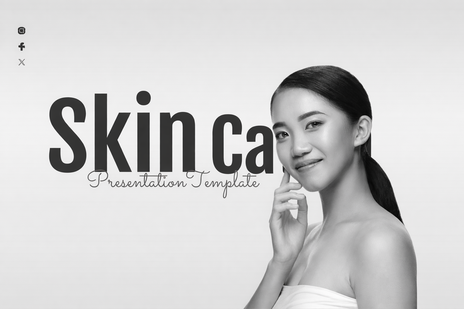 Woman with a serene expression on a Skin Care